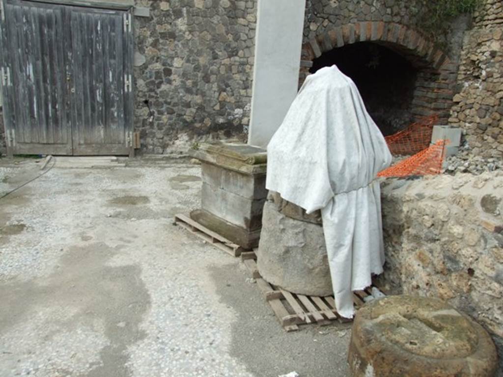 VIII.1.3 Pompeii. March 2009. Items stored below Temple of Venus.