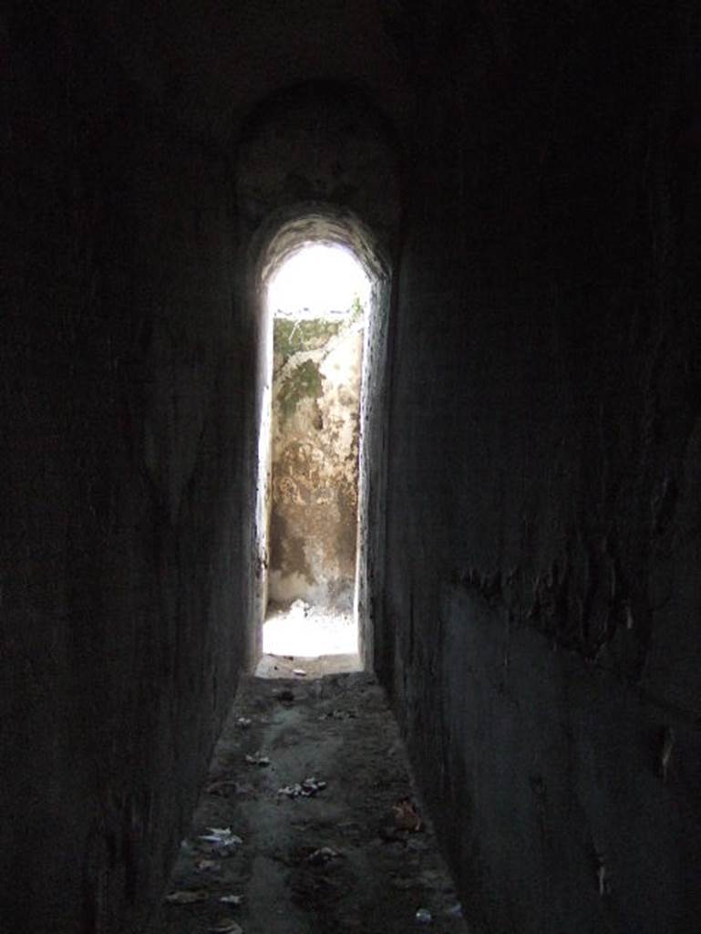 VIII.2.32 Pompeii. May 2006. Looking south along vaulted corridor leading to terrace and lower levels of VIII.2.34.