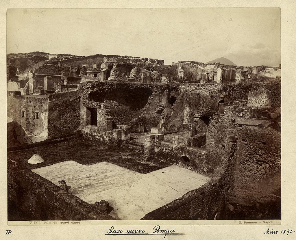 VIII.2.39 Pompeii. March 1895. Photo by Giorgio Sommer no 1270, Pompei Scavi Nuovi. 
Looking west across the rear of the house. Photo courtesy of Rick Bauer.
