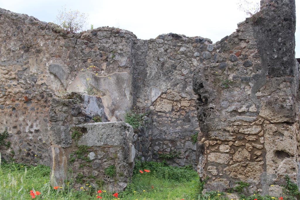 VIII.3.21 Pompeii. May 2024. 
Looking towards doorway into room (3) on south side of room (7), photo taken over wall from VIII.3.24. Photo courtesy of Klaus Heese.
