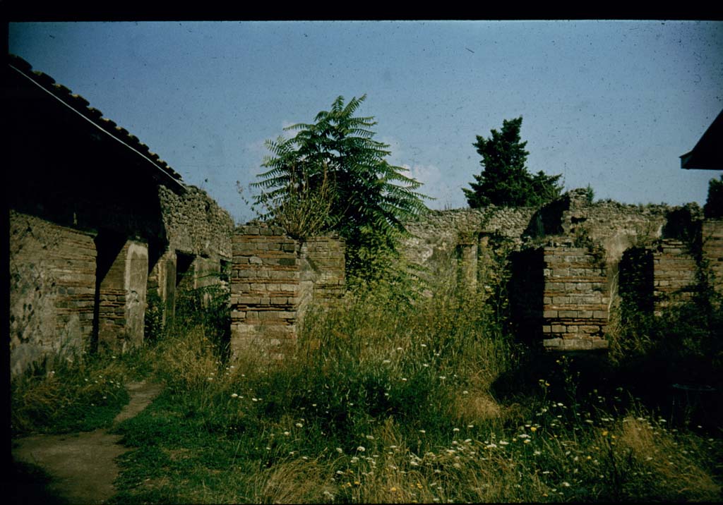 VIII.5.37 Pompeii.  Room 1, atrium, looking north across site of Impluvium.
Photographed 1970-79 by Günther Einhorn, picture courtesy of his son Ralf Einhorn.
