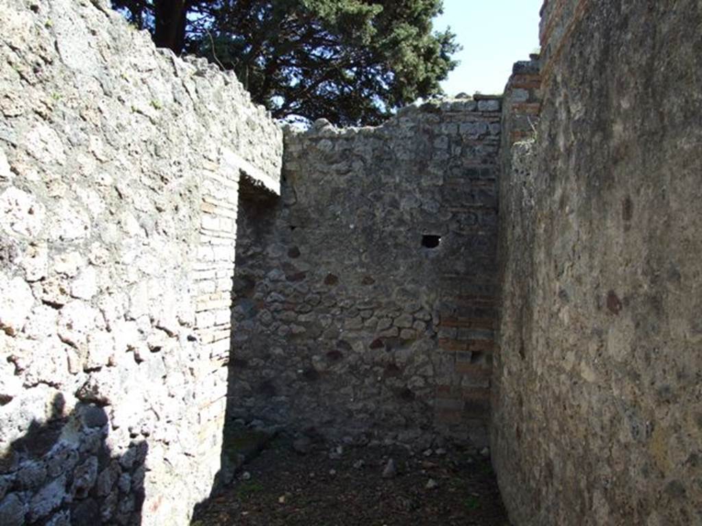 VIII.5.37 Pompeii.  March 2009.  Room 2, Doorway at east end in north wall to Room 3.