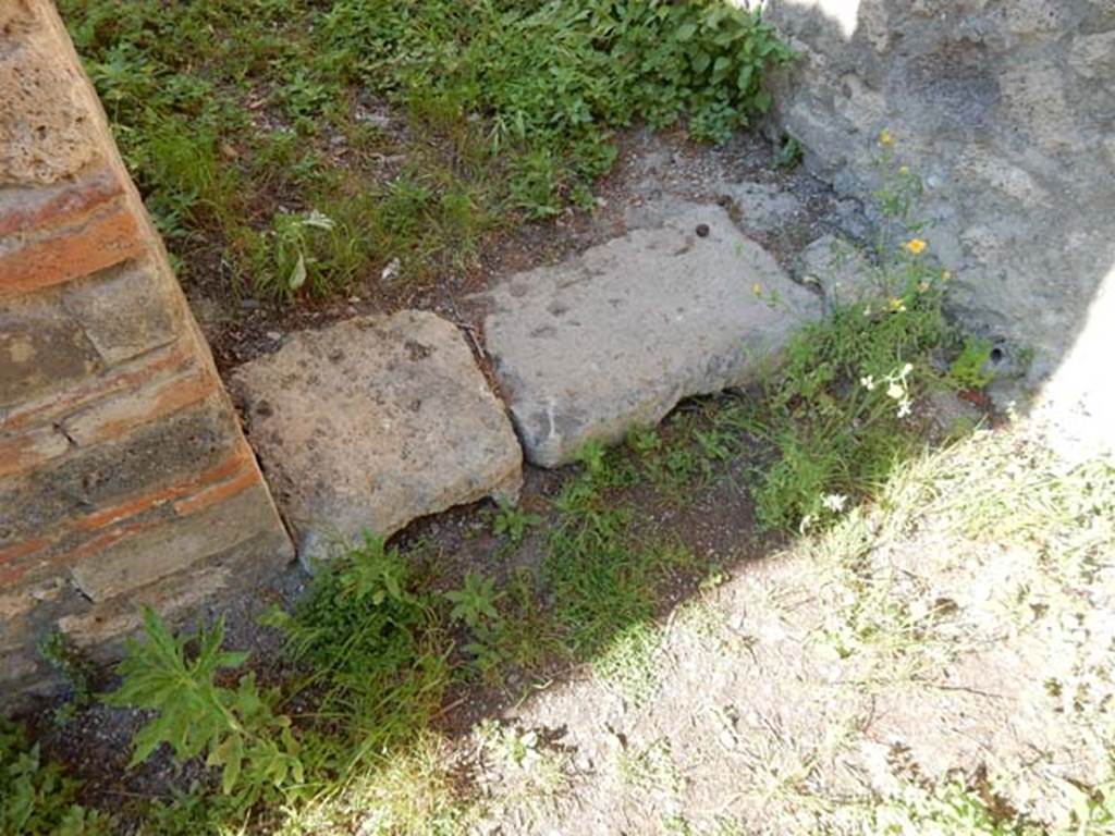 VIII.5.37 Pompeii. May 2017. Room 3, threshold of doorway. Photo courtesy of Buzz Ferebee.