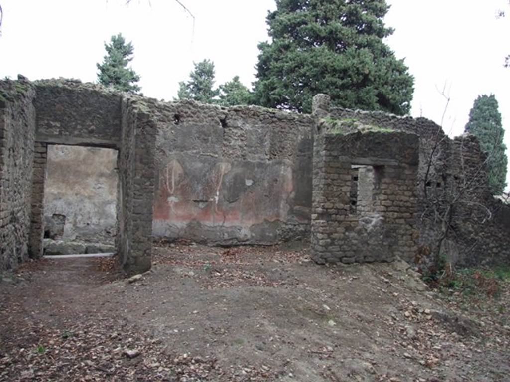 VIII.6.6 Pompeii.  Horticultural plot.  December 2007.  Looking north towards entrance corridor and room on east of entrance.