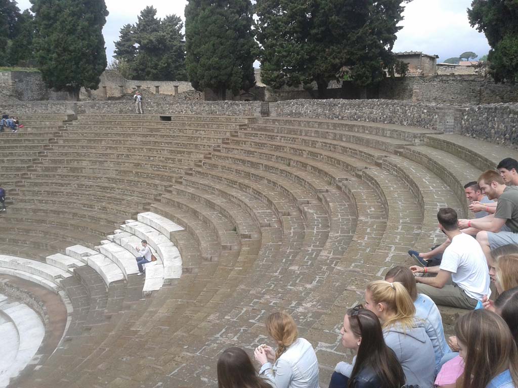 VIII.7.21 Pompeii. April 2011. Looking south-east from top of Theatre. Photo courtesy of Klaus Heese.