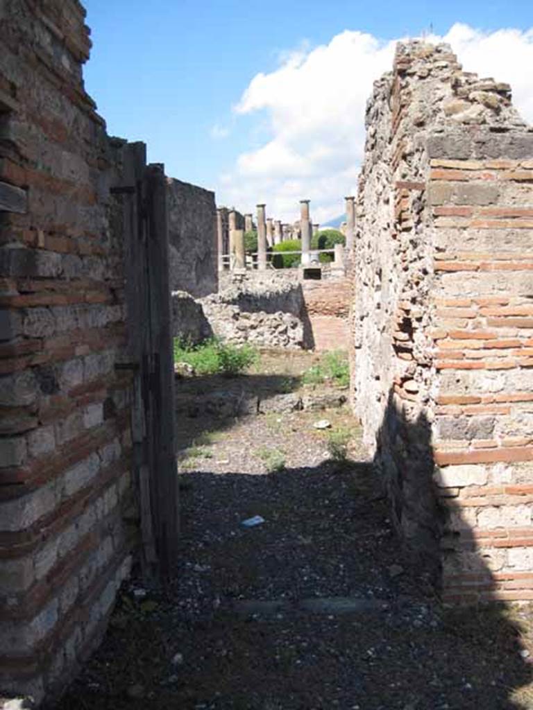 VIII.7.26 Pompeii. September 2010. Doorway from atrium, looking north towards Via del Tempio d'Iside. Photo courtesy of Drew Baker.
