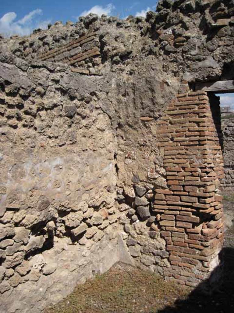 VIII.7.26 Pompeii. September 2010. North wall and north-east corner of third room on west side of atrium. Photo courtesy of Drew Baker.
