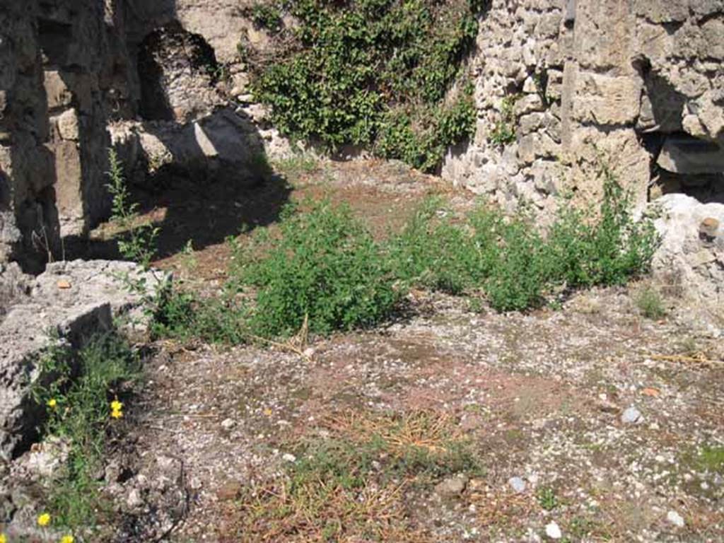 VIII.7.26 Pompeii. September 2010. Looking north into triclinium, from northern portico. Photo courtesy of Drew Baker.
