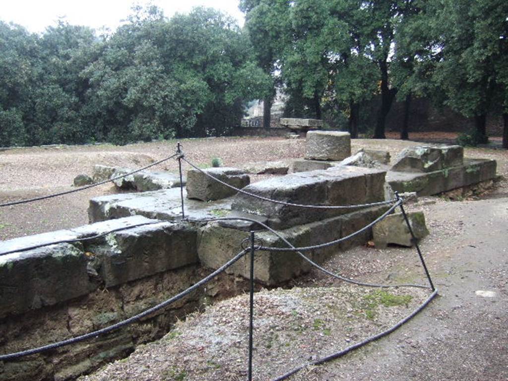 VIII.7.31 Pompeii. September 2005. Doric Temple. Cella. Looking north-west.