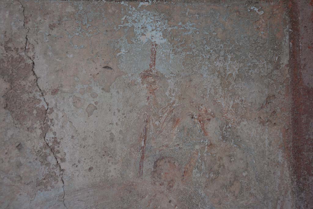 IX.5.6 Pompeii. May 2017. Room i, detail from upper right (south) side of central wall painting on east wall.       
Foto Christian Beck, ERC Grant 681269 DÉCOR.
