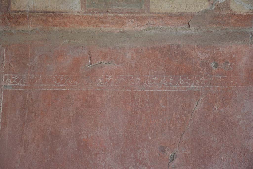 IX.5.6 Pompeii. May 2017. Room i, detail of border edging from upper west wall at south end.
Foto Christian Beck, ERC Grant 681269 DCOR.

