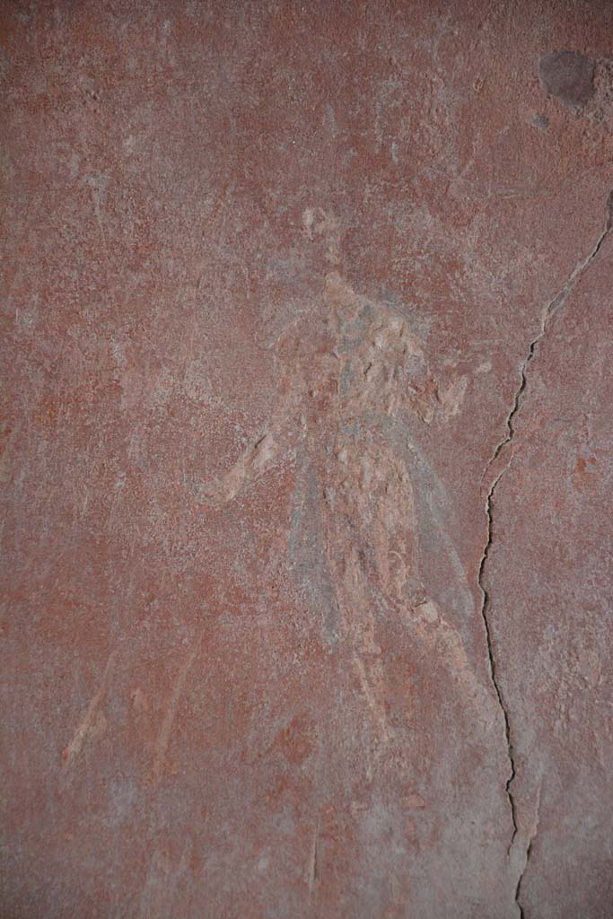 IX.5.6 Pompeii. May 2017. Room i, detail of figure from west wall at south end.
Foto Christian Beck, ERC Grant 681269 DCOR.

