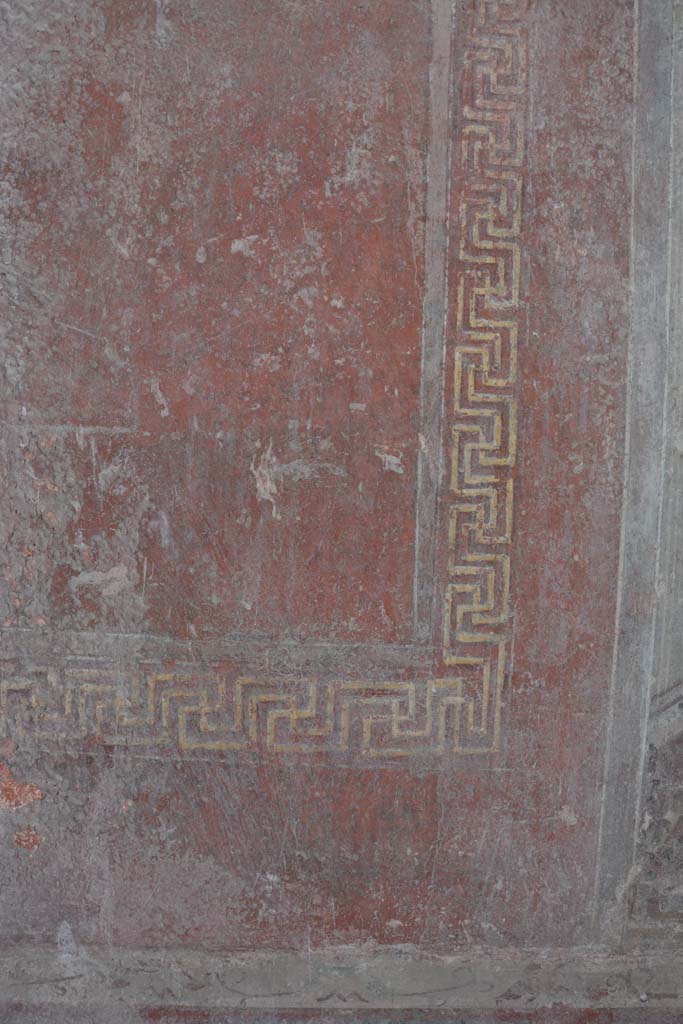 IX.5.6 Pompeii. May 2017. Room i, detail of border edging around central panel on west wall.
Foto Christian Beck, ERC Grant 681269 DCOR.
