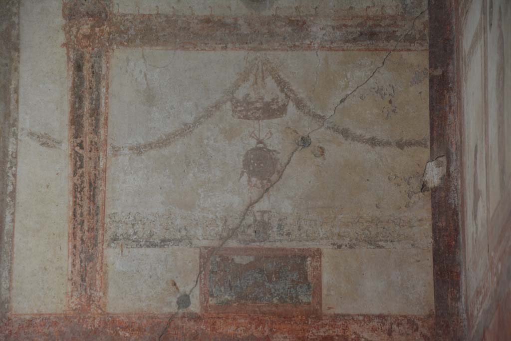 IX.5.6 Pompeii. May 2017. Room i, detail from upper west wall at north end.
Foto Christian Beck, ERC Grant 681269 DCOR.
