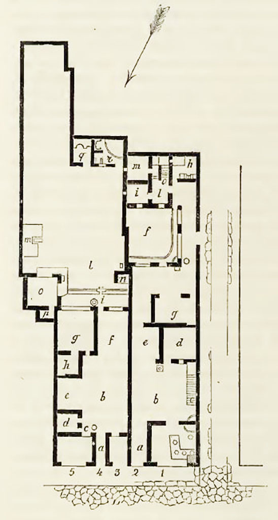 IX.9.4 Pompeii. 1888 plan. 
The plan also shows IX.9.5 and IX.9.3.
See Notizie degli Scavi di Antichit, 1888, where it is referred to as IX.7., p.514.
