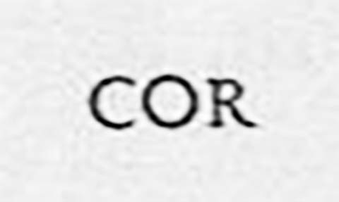 PM6 Pompeii. Inscription on marble to Cor. Found 20th April 1755.

Cor()      [CIL X, 1052]

Cornelius or Cornelia.

See Campbell V. L., 2017. The Tombs of Pompeii: Organization, Space, and Society. London: Routledge, p. 333.
See De Jorio A., 1836. Guida di Pompei. Napoli: Fibreno, p. 170 no. 5.


