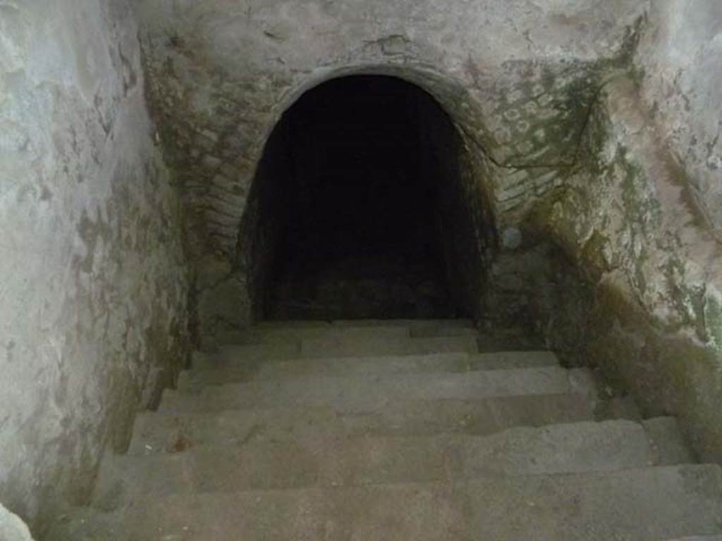 Oplontis, May 2011. Room 36, stairs to the lower floor. Photo courtesy of Michael Binns.