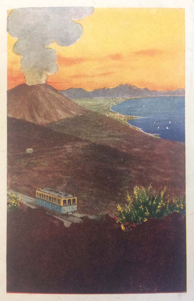 Postcard for Vesuvius Railway and Funicular. Not dated. Photo courtesy of Rick Bauer.