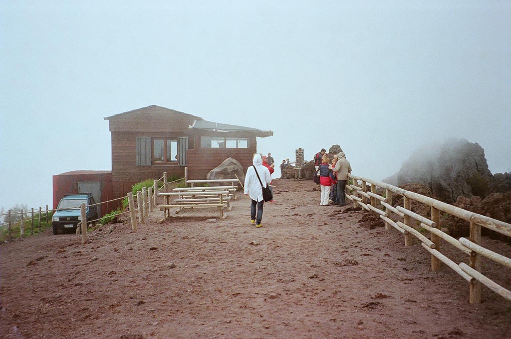 Vesuvius, June 2010. La Capannuccia (the little hut) with parked car. Photo courtesy of Rick Bauer.