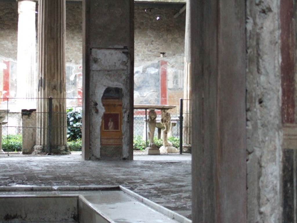 VI.15.1 Pompeii. December 2006. Looking north-west towards peristyle from atrium.