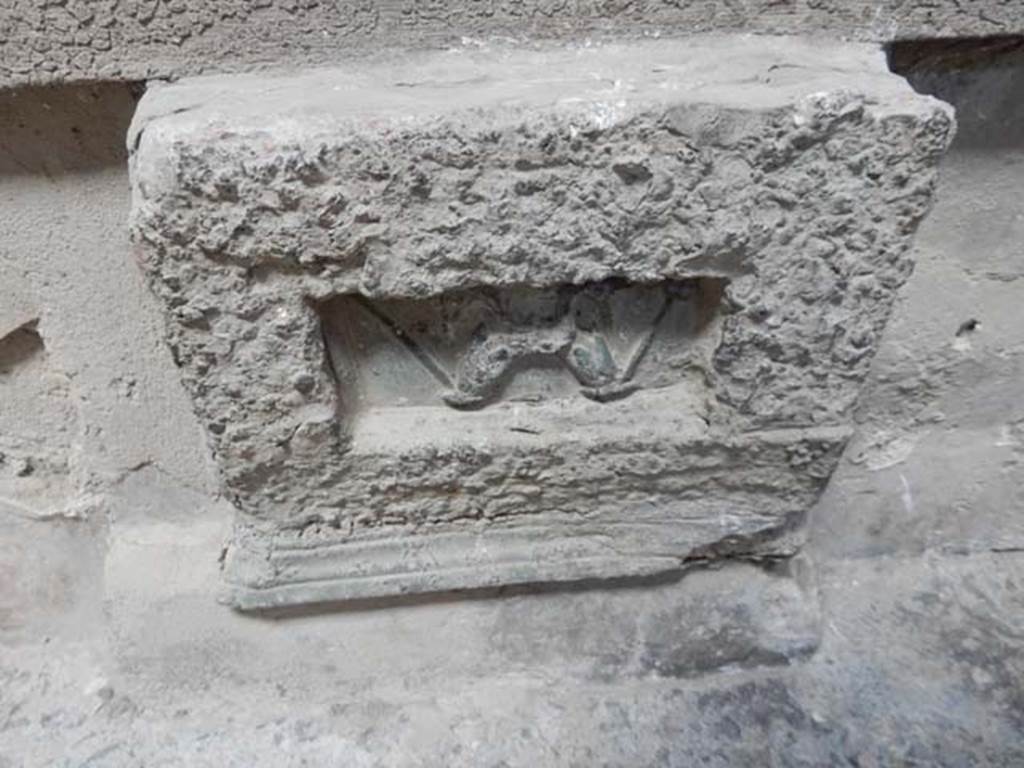 VI.15.1 Pompeii. May 2017. Decoration from remains of strong box. Photo courtesy of Buzz Ferebee.
