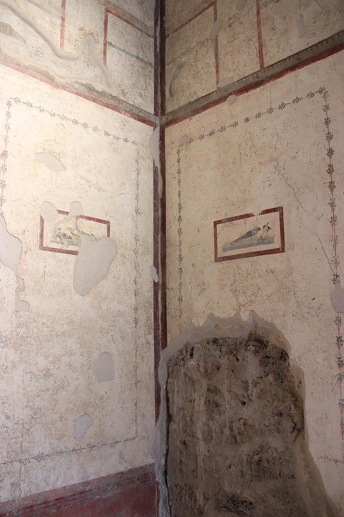 VI.15.1 Pompeii. October 2024. Cubiculum k, south-east corner. Photo courtesy of Klaus Heese.