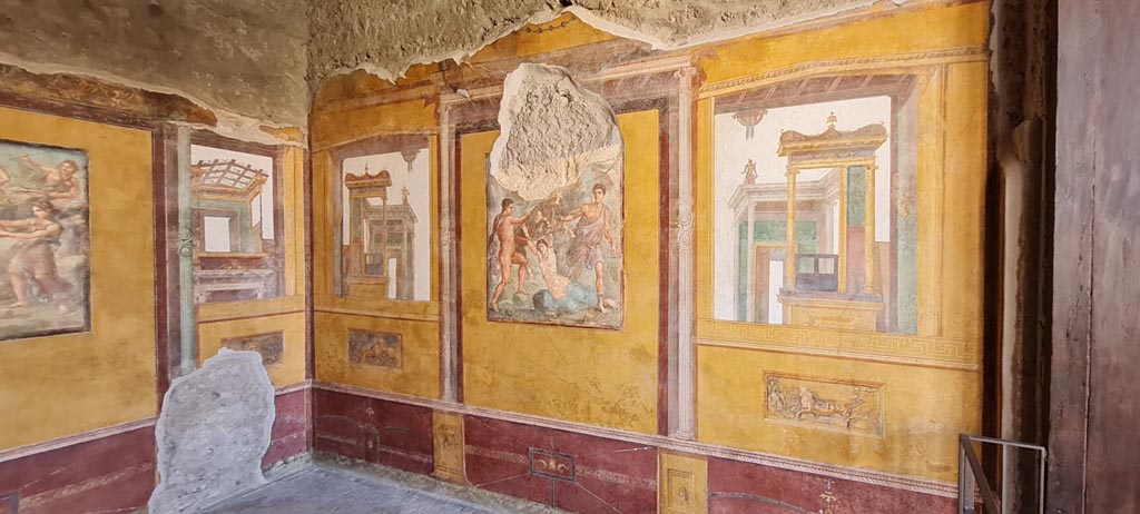 VI.15.1 Pompeii. April 2023. Looking towards south-east corner. Photo courtesy of Giuseppe Ciaramella.