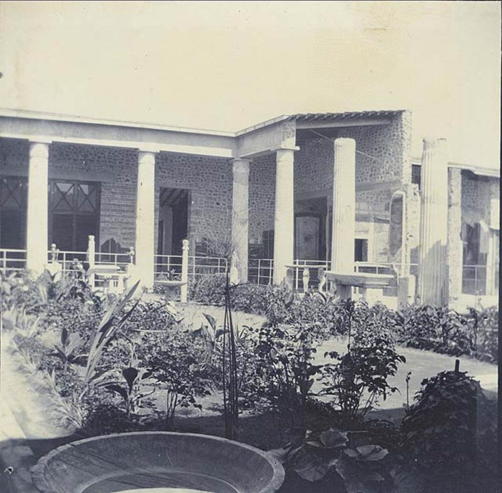 VI.15.1 Pompeii. November 1899. Peristyle garden, looking north-east. Photo courtesy of Rick Bauer.