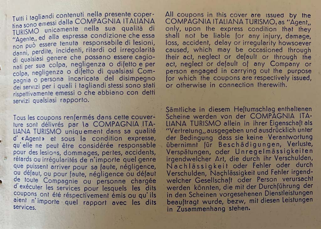 Information from carnet above. Photo courtesy of Rick Bauer.